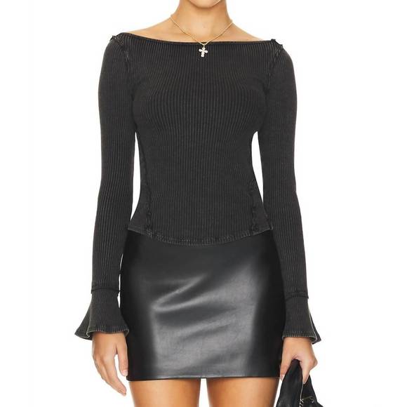 NEW FREE PEOPLE soul sister layering top in black - Picture 1 of 4